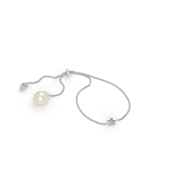 Penta Miele Luce Pearl + Champagne Diamond Bracelet / White