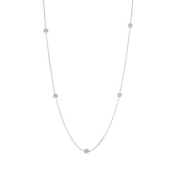 Penta Miele Silver + Champagne Diamond Necklace / Rose