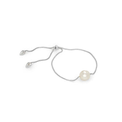 Penta Luce Champagne Diamond + Pearl Bracelet / White